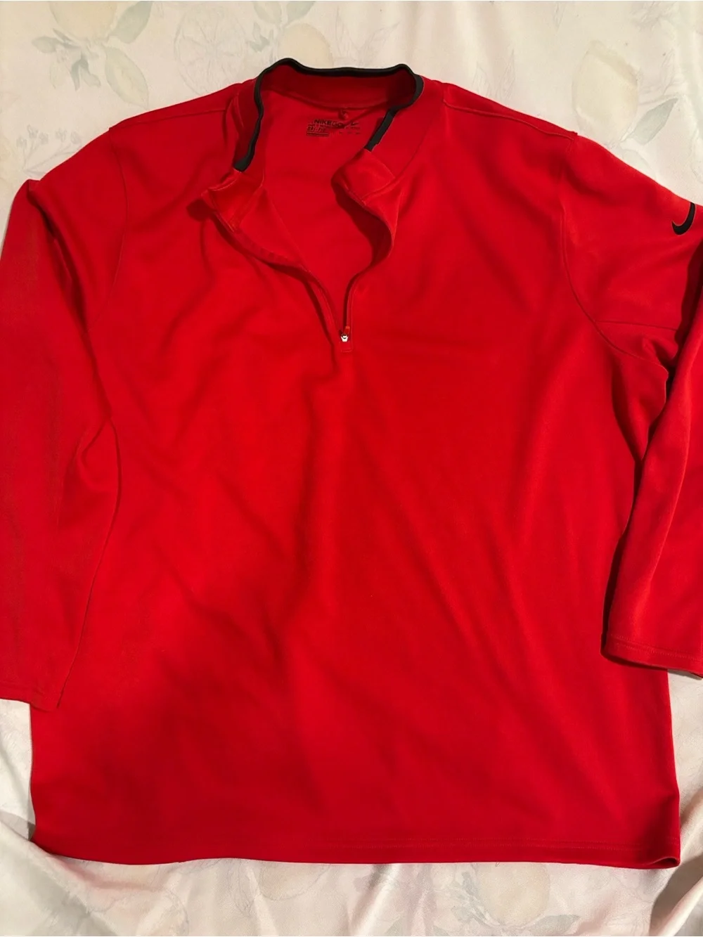 Nike Red Dri-FIT Golf Polo with Black Trim